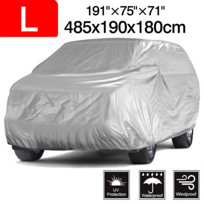 NEVERLAND 170T Adeckplane SUV Abdeckung Ganzgarage UV Schutzhülle Silber L 485CM