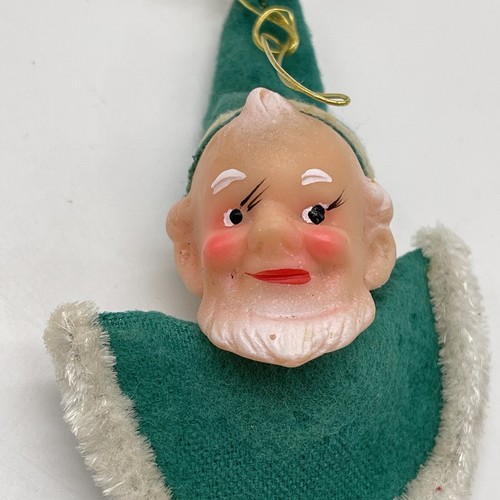 Vintage Elf Pixie Head For Knee Hugger Doll Kitschy Santa Gnome - Picture 2 of 9