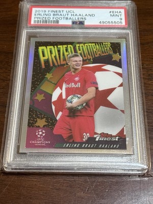 2019 Finest UCL #EHA Erling Braut Haaland Prized Footballers PSA 9 Rookie