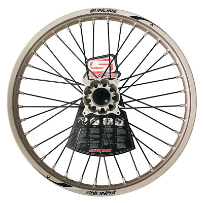 Sunline Complete 21'' Front MX Wheel Nickel Kawasaki KX250F KX450F 2004-2009
