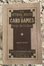Antique Hoyle Official Rules of Card Games, 19th edition 1914-15; exc. condition