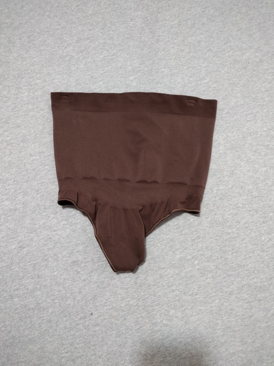 SKIMS Women's Comfy Sculpting Mid Waist Thong in Color Brown Size