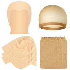 Bald Cap Halloween, 2Pcs Nylon Wig Caps 2Pcs Latex Makeup Bald Cap