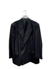 Yves Saint Laurent  Grey Wool Striped Blazer Jacket  Size 52 / L