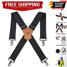 Heavy-Duty 2Inch-Wide Full-Elastic Work Suspender For Jeans