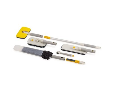 Joseph Joseph CleanTech 6-Piece Cleaning Set with Extension Handle, Includes:...