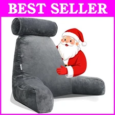 Memory Foam Reading Pillow with Adjustable Neck Roll