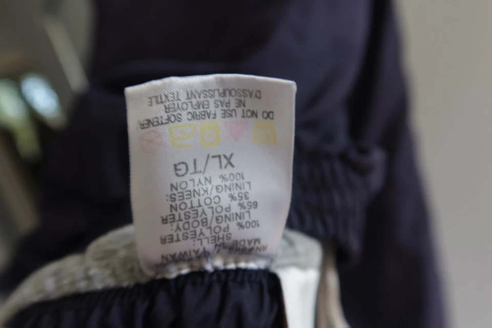 New Balance Windbreaker Track Suit Jacket Mens L Navy Blue Yellow VTG - Image 3 of 4