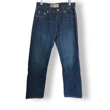 Levi's Boys Jeans Size 27 x 27 14 Regular 514 Straight Blue Denim 100 Cotton