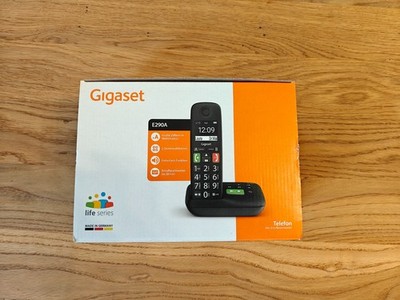 Gigaset E290A schnurloses Telefon Großtasten Anrufbeantworter Senioren schwarz
