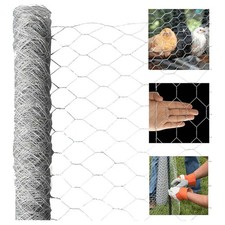 36 Inch X 150ft Galvanized Chicken Wire Roll 2 Inch Hexagonal Mesh Woven Steel