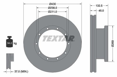Brake Disc Textar 93087900