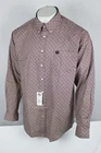 Cinch Men's Classic Button Down Western Shirt Burgundy Red Medallion MTW1106025