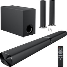 Cowin SoundBar for Smart TV, 120W Output with Subwoofer, Bluetooth 5.0, 3
