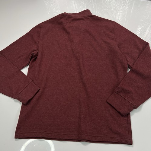 Men's M Vineyard Vines 1/4 Zip Saltwater Knit Pullover Savvy Red Preppy Casual - Picture 10 of 11