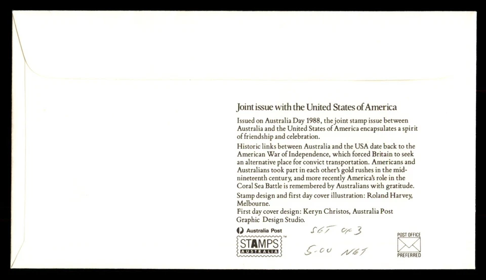 Mayfairstamps Australia FDC 1988 Koala and Eagle Joint Issue First Day Cover aau - Image 2 of 2
