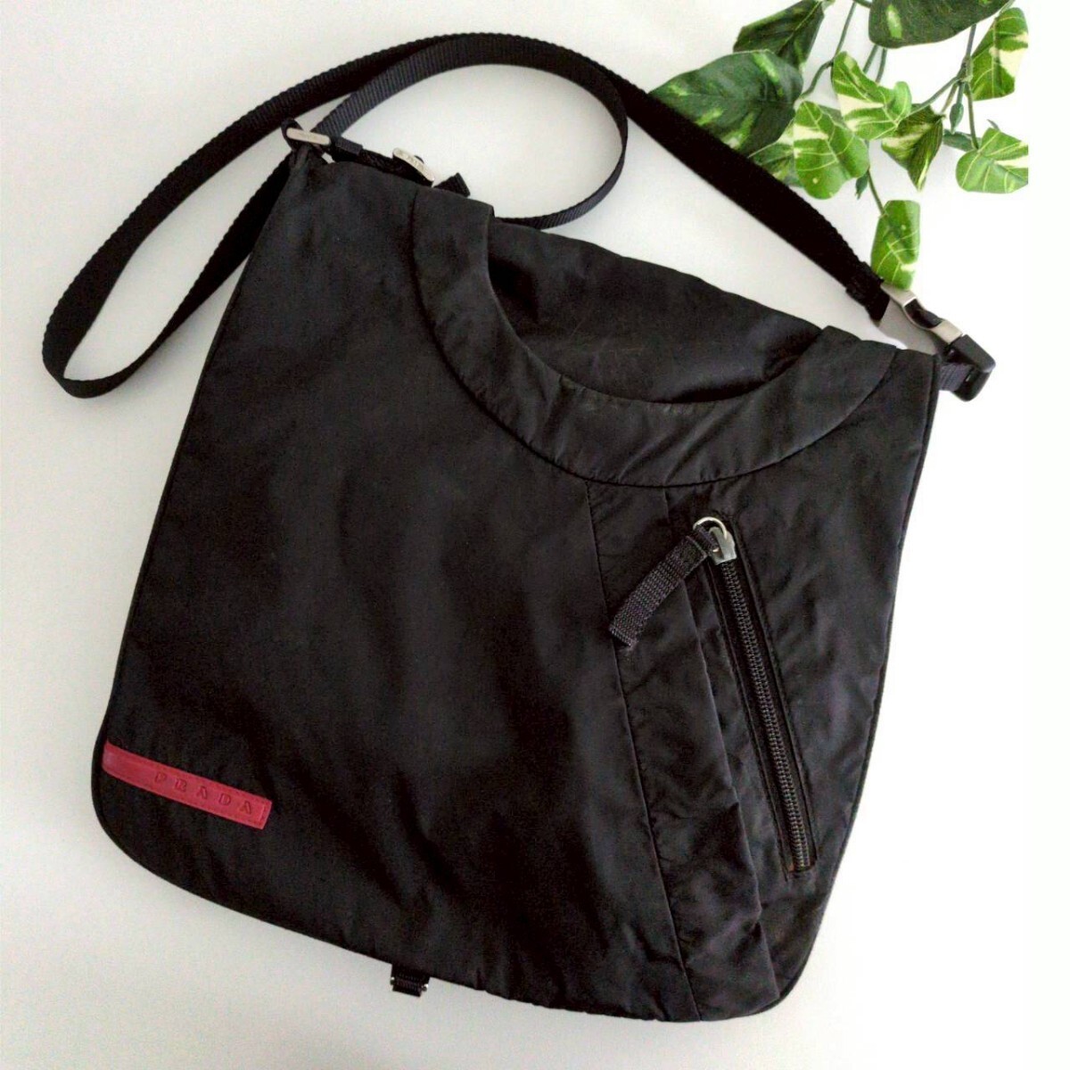 Prada Sport Nylon Lightweight Shoulder Bag Vintage Authentic thumbnail 3