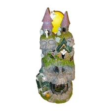 FG Square Halloween Village Lights and Sounds 14" Tall Halloween Decor 