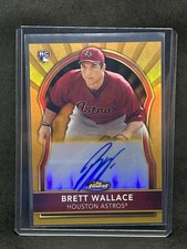 2011 Topps Finest Gold Refractor Rookie Auto /75 Brett Wallace #69 Auto A8