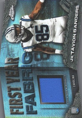 2024 Topps Chrome First Year Fabric Patch Ja'Tavion Sanders RC #FYF-JS Carolina
