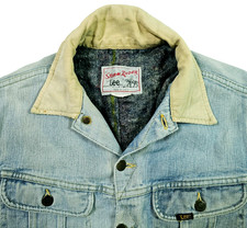  HOT VTG USA Men's LEE  STORM RIDER TRUCKER BLANKET LINED 2 Pcks JACKET Jeans S