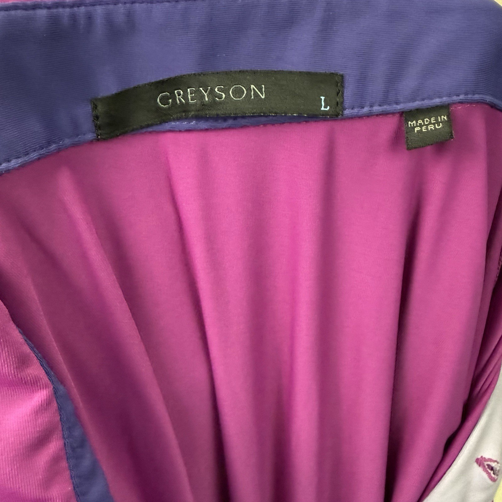 Greyson Solid Purple Performance Golf Polo Shirt … - image 15