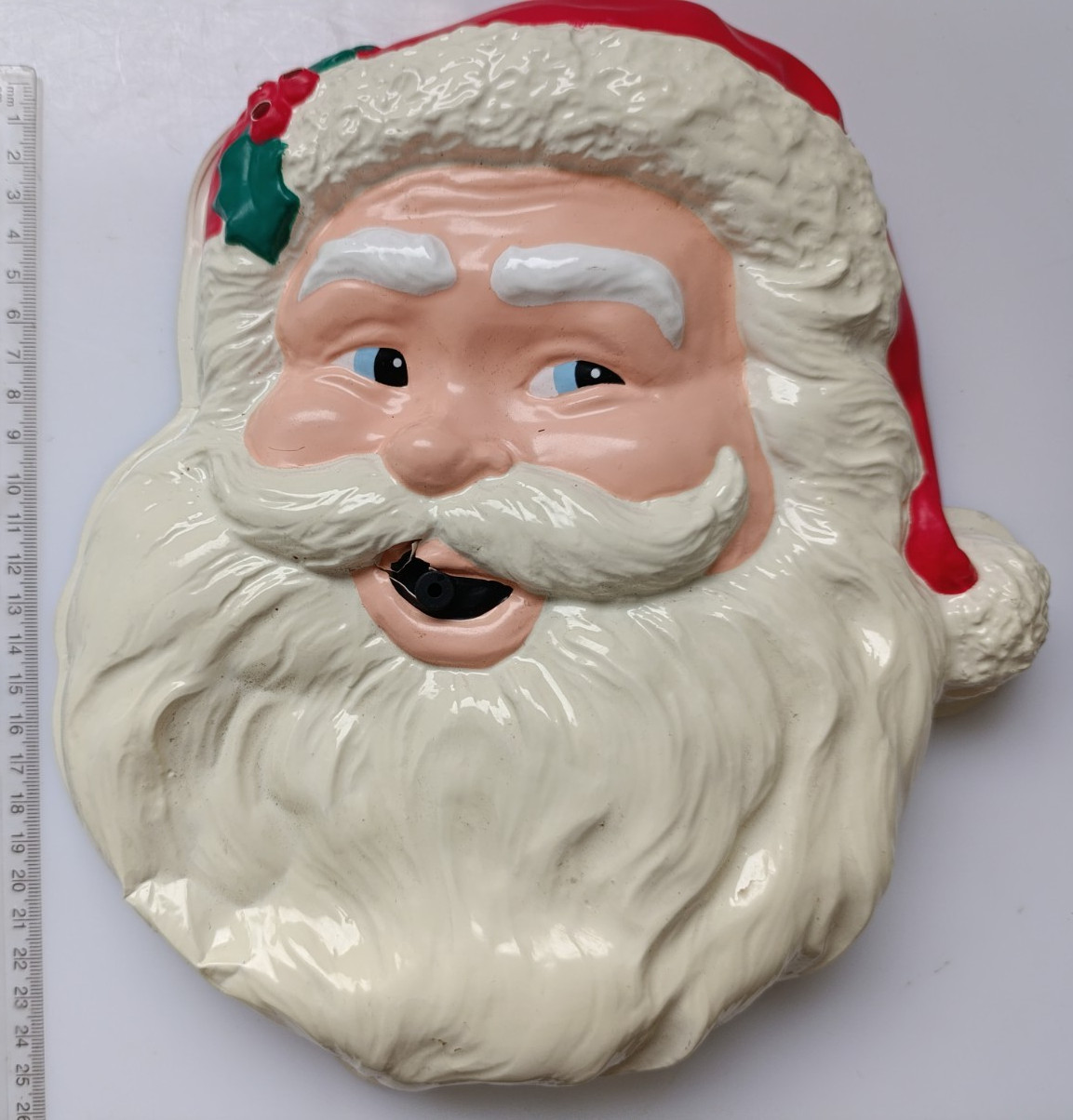 Cara de Papá Noel musical vintage Papá Noel 25 cm