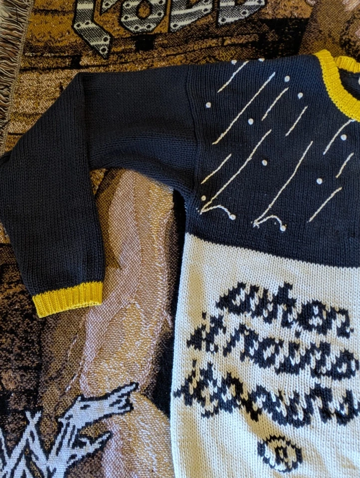 Vintage Eagle's Eye Morton Salt Girl Hand Knit Cardigan Sweater Size Large Vtg - Image 2 of 4