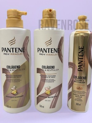 Pantene Pro-V Miracles Collagen Colageno Set Shampoo + Conditioner + Cream 