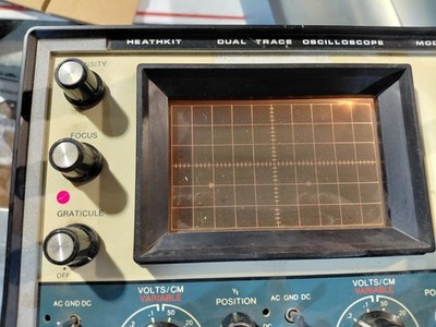 HEATHKIT DUAL TRACE OSCILLOSCOPE MODEL IO-4510 Power Up ONLY No Trace ESTATE GRB
