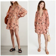 Ulla Johnson Biarritz Floral Printed Tassel Tunic Top Size P / 0 / XS