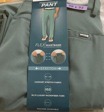 Greg Norman Men's Golf Pants Stretch Sage Green Size 30 x 32 NEW