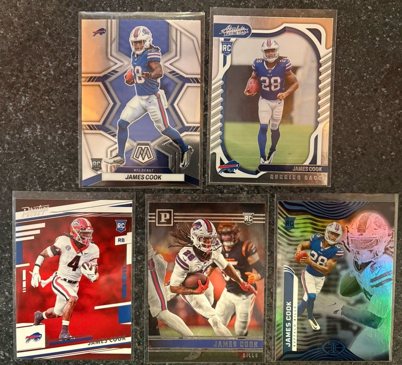 JAMES COOK 5 ROOKIE CARD LOT - BUFFALO BILLS