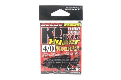 Decoy Worm 13KG Hyper Extra Heavy Duty Offset Worm Hooks Size 4/0 (1610)