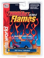 Auto World '57 Chevy Suburban Flames New in Blister Pack Also Fits AW SC353