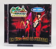 Los Cuates De Sinaloa - En Vivo Con La Plebada CD + DVD Tejano Norteno Rare 2009