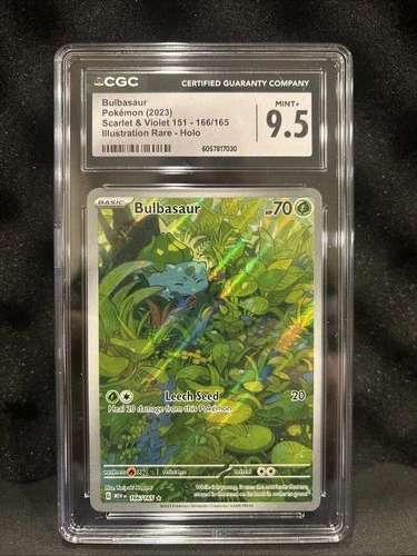 Bulbasaur Pokémon Card CGC 9.5 Mint Scarlet & Violet Illustration Rare Holo