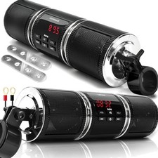Motorcycle Speakers Bluetooth, Waterproof Motorcycle Audio System Built-in Am...