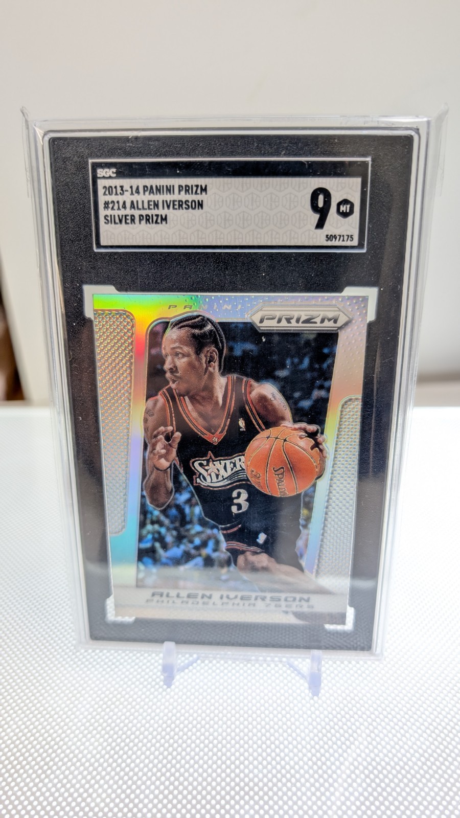 2013-14 Panini Prizm Allen Iverson #214 Silver Prizm