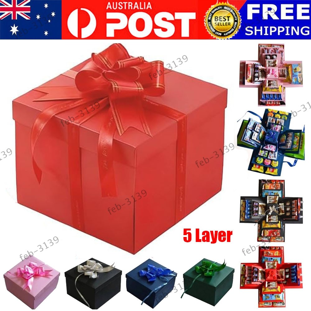 5 Layer Exploding Box DIY Explosion Surprise Gift Box Snack Box Gift (No Snacks)