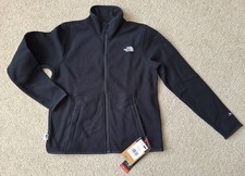 NEW The North Face Polartec Fleece Black High Neck Zipup Jacket Zipped Pockets S