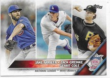 2016 Topps  #220 2015 National League Wins Leaders (Jake Arrieta / Zack Greink