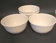 Set Of 4 Corelle Break And Chip Resistant Winter Frost White Bowls 3C