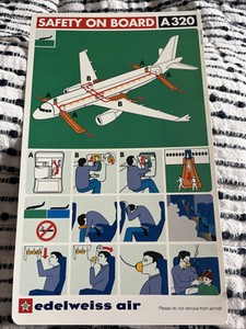 EDELWEISS AIRLINES A 320 ( 0603-23695 ) Safety Card