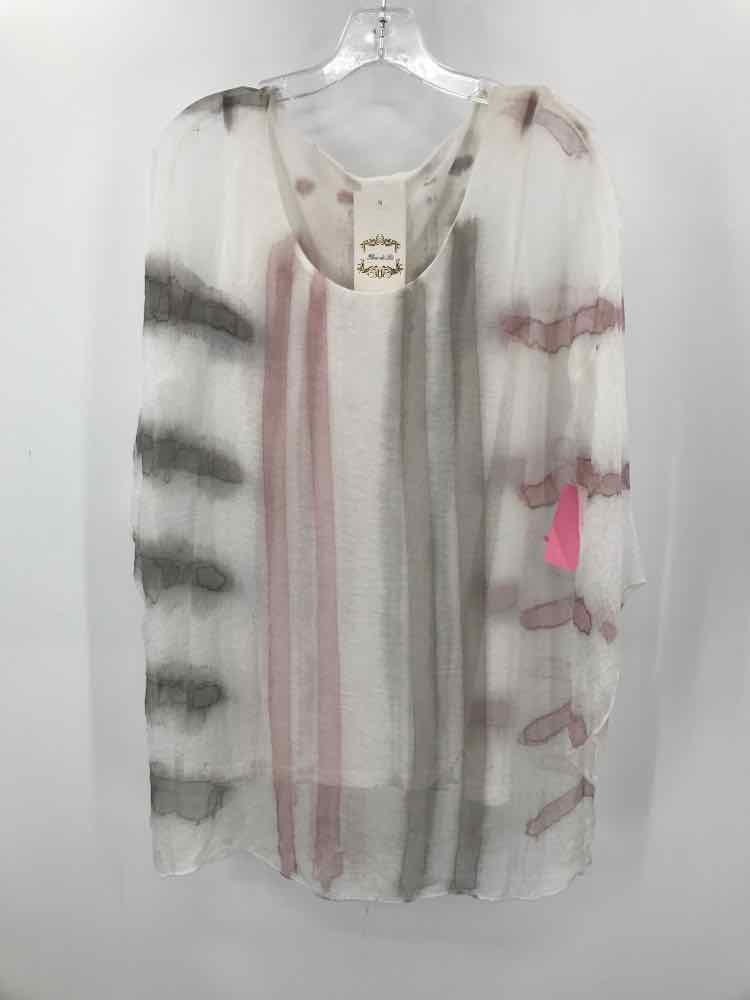 Pre-Owned Fleur de Lis White Small Long Sleeve Blouse
