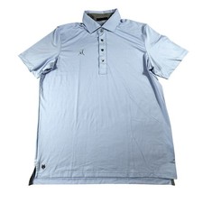 Greyson Golf Polo Shirt Mens Large Blue Lightweight Performance Short Sleeve