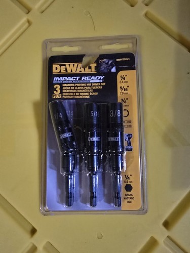 Dewalt 3 Stück Schwenkbar Schlag Magnet Mutterndreher Set Paket Gerissen