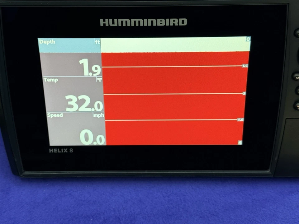 Unidad principal y cable de alimentación Humminbird Helix 8 CHIRP GPS G3N Sonar Plotter SOLO Foto 3 de 4