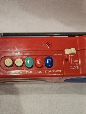 SONY MY FIRST SONY Cassette Player Red CFM 2000 AM/FM Parts Or