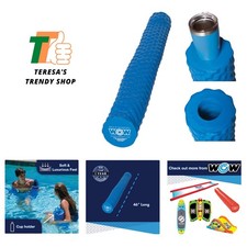 46  Blue Foam Pool Noodle - UV-Resistant Float with Cup Holder for Adults/Kids